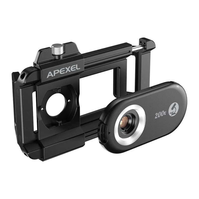 Μηχανικό μικροσκόπιο 200X, 3-σε-1 για κινητό τηλέφωνο, έλεγχος κοσμημάτων και κυκλωμάτων, ABS σώμα, 131 g, καθολικό μοντέλο