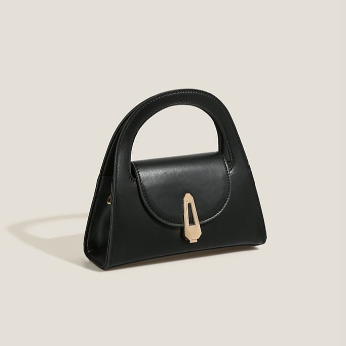 Geantă de damă din PU, stil urban minimalist, formă orizontală pătrată, închidere magnetică, căptușeală poliester, buzunar pentru telefon, Jianluo