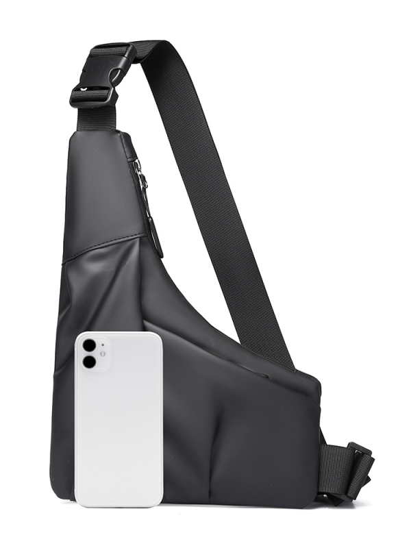 Мъжка поясна чанта за кръст, изработена от Oxford плат, водоустойчива и износоустойчива, подплата полиестер.