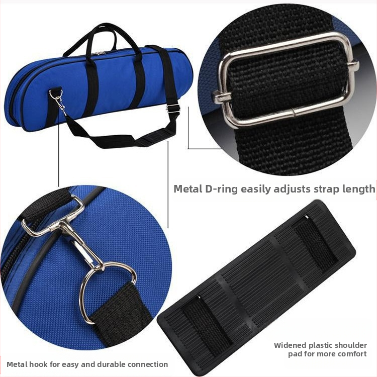 Чанта за музикален инструмент за тромпет с Oxford плат, водоустойчива, извита презрамка за рамо, изпъкнал външен джоб, подплата от нетъкан текстил