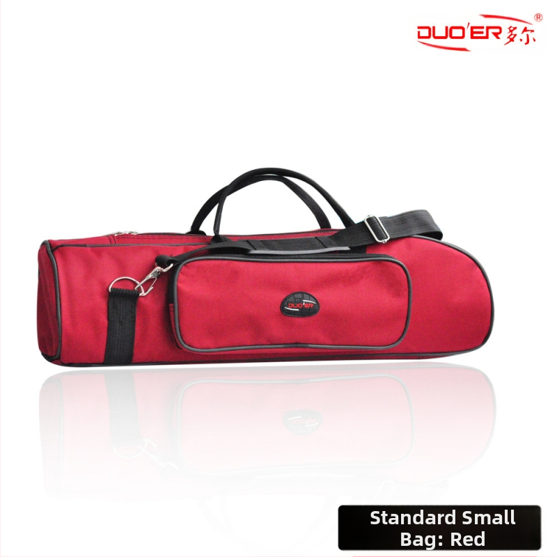 Чанта за музикален инструмент за тромпет с Oxford плат, водоустойчива, извита презрамка за рамо, изпъкнал външен джоб, подплата от нетъкан текстил