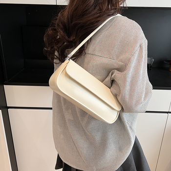 Xiao ai utcai stílusú PU válltáska, horizontális négyszögletes forma, mágneszár, belső telefontartó zseb, tavasz 2025