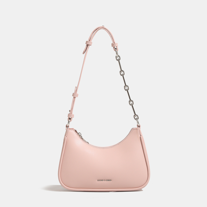 Geantă crossbody PU, orizontală, formă pătrată, cu curea din lanț — închidere cu fermoar, buzunar interior cu fermoar și buzunar pentru telefon, stil urban