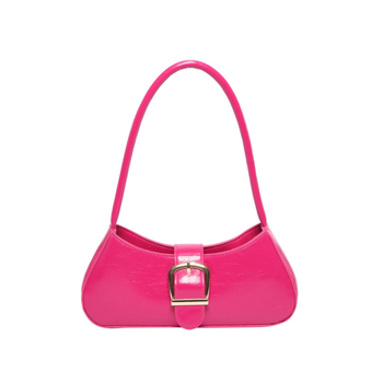 Geantă de subraț din PU, formă orizontală pătrată 3D, fermoar, construcție rigidă, cu o curea