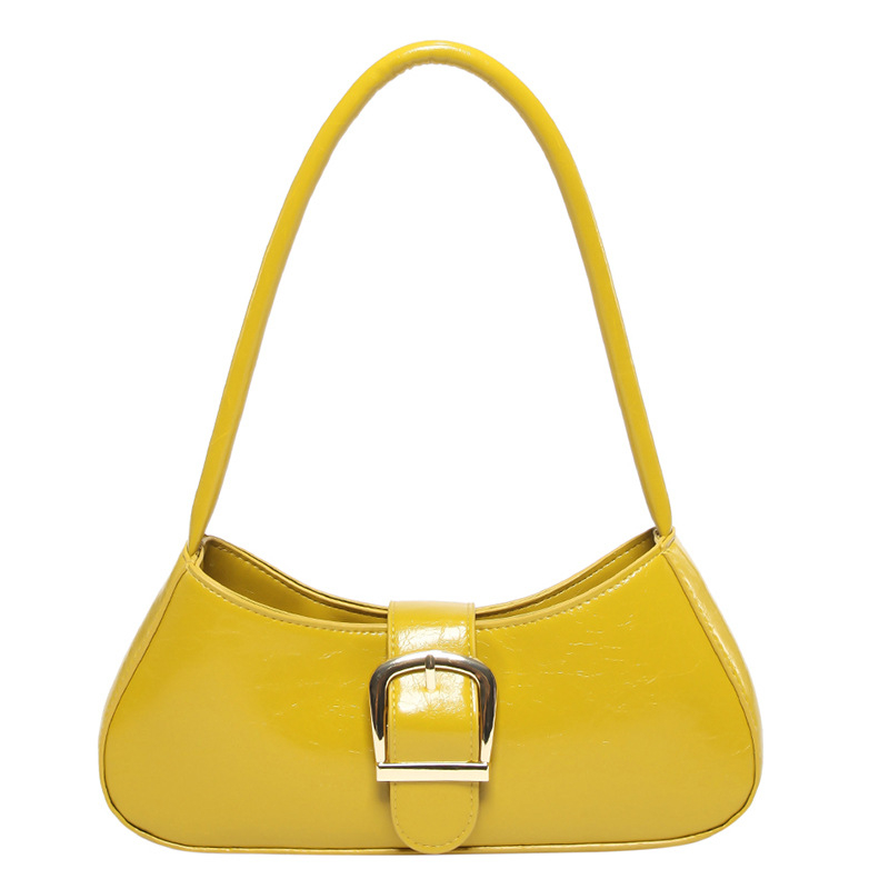 Geantă de subraț din PU, formă orizontală pătrată 3D, fermoar, construcție rigidă, cu o curea