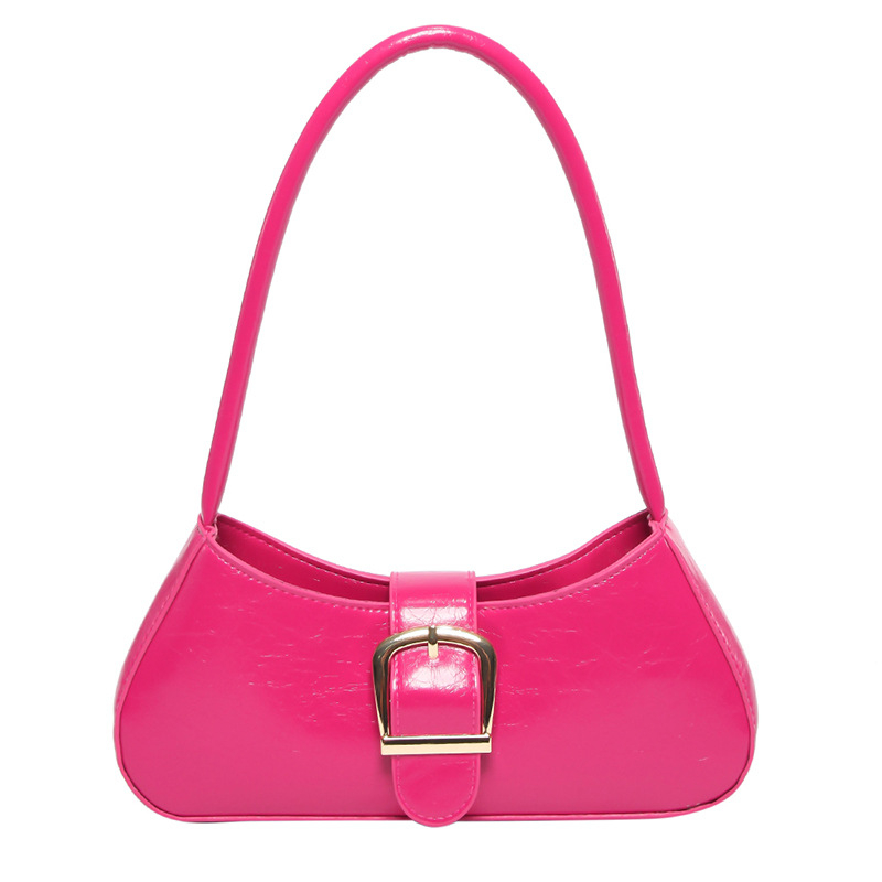 Geantă de subraț din PU, formă orizontală pătrată 3D, fermoar, construcție rigidă, cu o curea