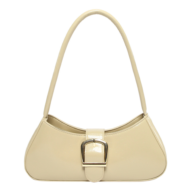 Geantă de subraț din PU, formă orizontală pătrată 3D, fermoar, construcție rigidă, cu o curea