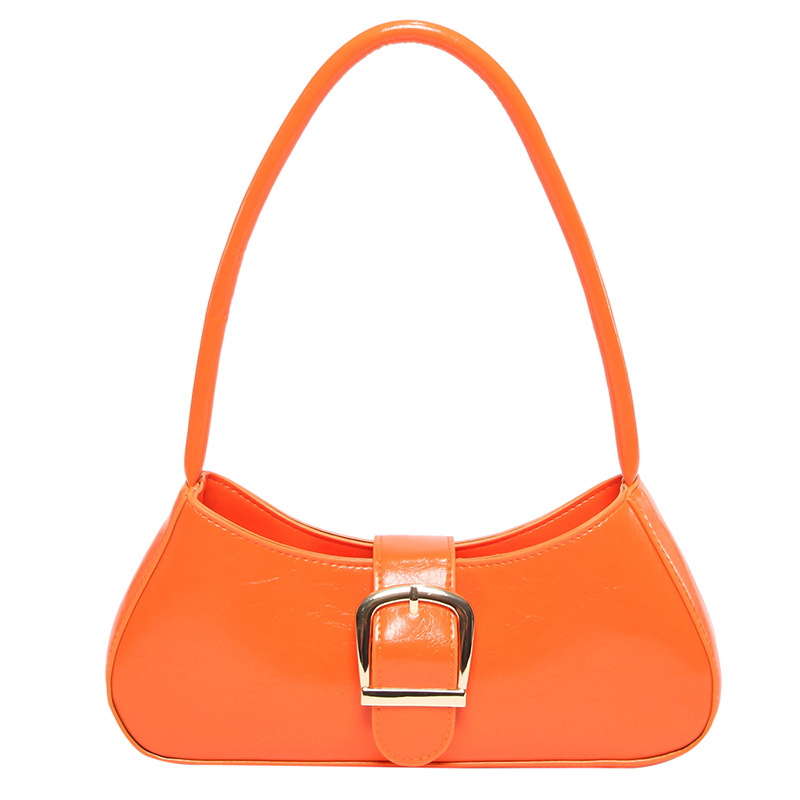 Geantă de subraț din PU, formă orizontală pătrată 3D, fermoar, construcție rigidă, cu o curea