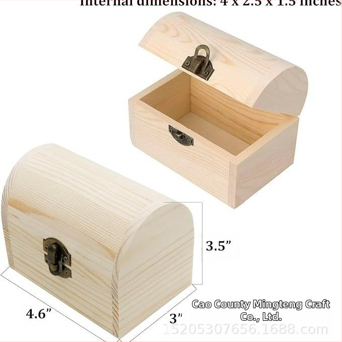 Medinė arkine pakavimo dėžė – rankų darbo, graviravimas, logotipo spausdinimo galimybė, vaikų medinė lobyno dėžutė