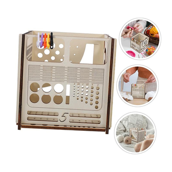 Ξύλινο μπολ για νήμα με χώρο αποθήκευσης βελονάκι – Linxuan, στυλ μοντέρνο τέχνης