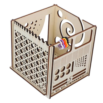 Ξύλινο μπολ για νήμα με χώρο αποθήκευσης βελονάκι – Linxuan, στυλ μοντέρνο τέχνης