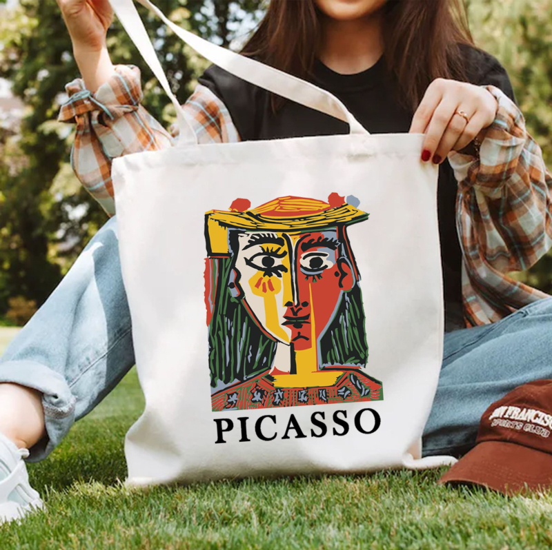 Vászon bucket táska, uniszex stílus, függőleges négyzetes forma, nyitott tetejű