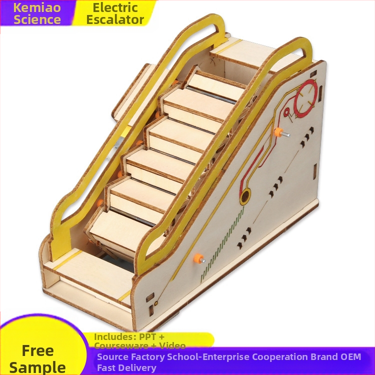 Koka elektriskais lifts bērniem, zinātnes komplekts, DIY STEM aktivitāte, fizikas izglītojoša rotaļlieta, 7–14 gadu vecumā