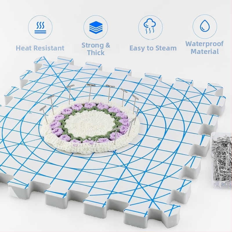 Блокиращи подложки за плетене от EVA пяна, принт модел, с опция за персонализация, тъкана мата за пода за всекидневна, кухня и спалня