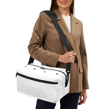 FORU CZA50 Εκτυπωμένη Τσάντα Αποθήκευσης Κροσέ, Ώμου, Καμβάς 12A, Φορητός Οργανωτής Μαλλιού, Μοντέρνο Απλό Στυλ