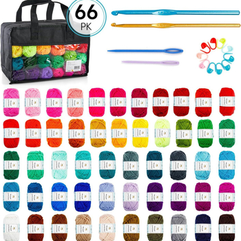 LTL Комплект куки за плетене, DIY текстилен комплект, включва 2 куки за плетене и 2 плетачни игли, общо тегло 1,4 кг