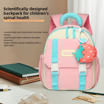 Rucsac pentru copii cu model de animale, impermeabil din Oxford, design unisex, curele cu pernă de aer