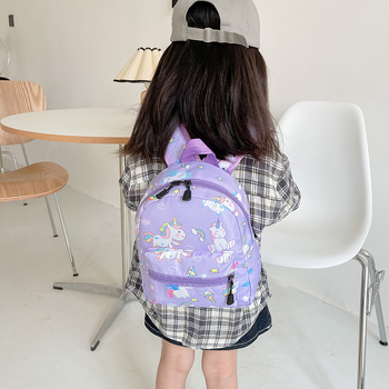 Bērnu skolas mugursoma ar dzīvnieku rakstu, mazais dinozaurs, korejiešu stilā, neilons, elpojoša, izturīga, slodzes samazināšana