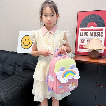 Mugursoma bērnudārzam, neilons, elpojoša, izliektas plecu siksnas