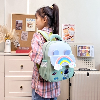 Mugursoma bērnudārzam, neilons, elpojoša, izliektas plecu siksnas