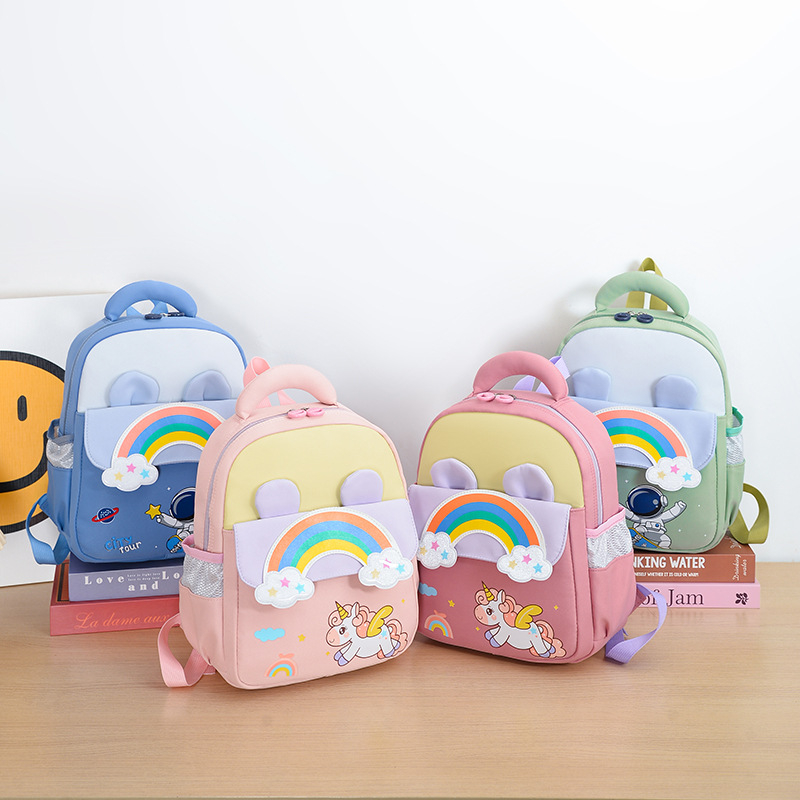 Rucsac pentru grădiniță, nylon, respirabil, cu bretele curbate