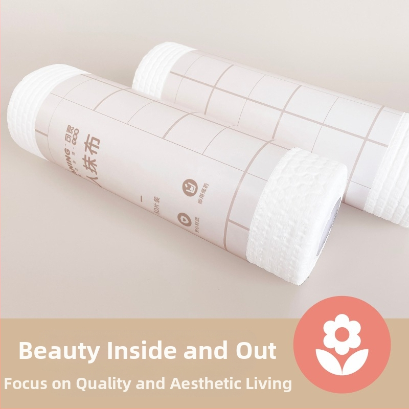 Kelin кухненски кърпи от нетъкан материал, за мокро и сухо използване, релефни, абсорбират вода, маслоустойчиви, 50 листа/ролка, 60 г/м²