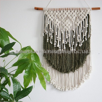 Гоблен за стена в бохемски стил, ръчно тъкан памук, правоъгълна форма с ивици, подходящ за дневна, антре и спалня