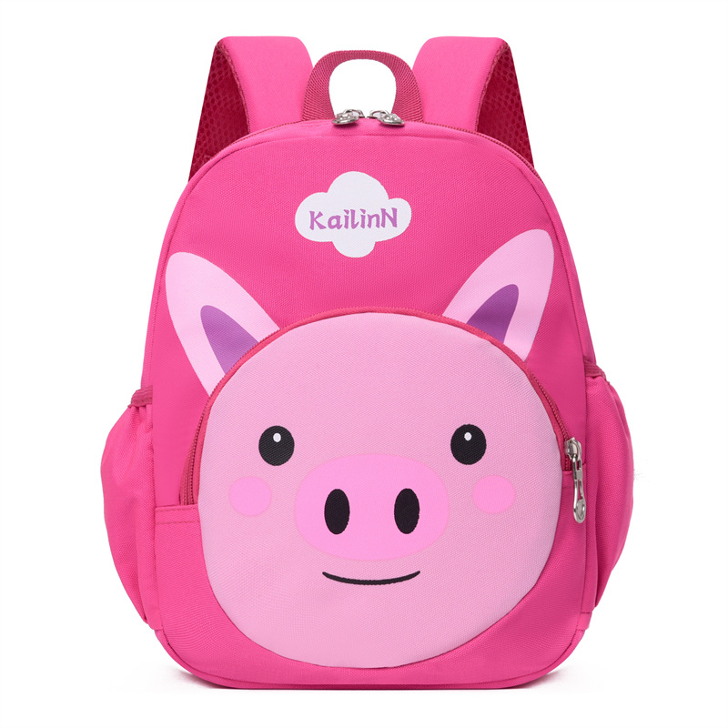 Rucsac școlar pentru copii, nylon, cu model desen animat, respirabil, ultraușor, protecția coloanei, curele de umăr curbate