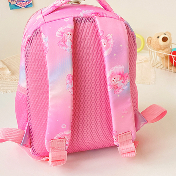 Rucsac pentru preșcolari, imprimeu desen animat, nylon material, curea de umăr curbată, design de reducere a încărcăturii