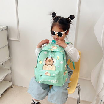 Unisex nylon hátizsák óvodába — anime mintás, légáteresztő kialakítás, poliészter bélés, görbült vállpántok, 2025 tavasz