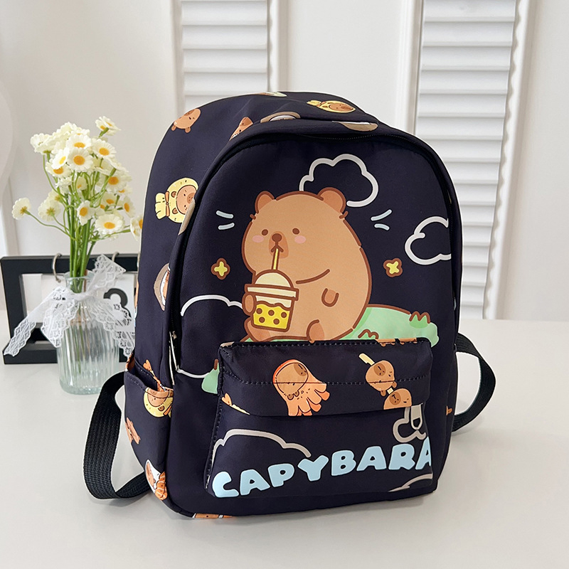 Unisex nylon hátizsák óvodába — anime mintás, légáteresztő kialakítás, poliészter bélés, görbült vállpántok, 2025 tavasz