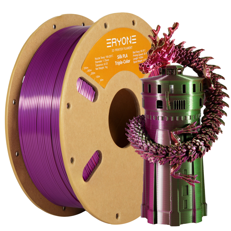 3D принтер консумативи PLA | кръгло сечение | за печат на 3D модели | многоцветен градиент, копринен блясък