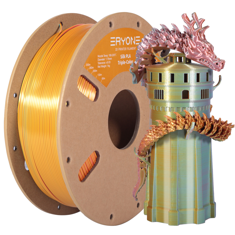 3D принтер консумативи PLA | кръгло сечение | за печат на 3D модели | многоцветен градиент, копринен блясък