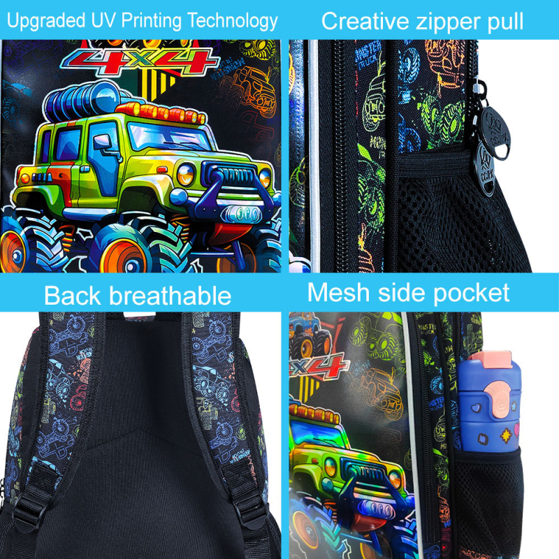 Általános iskolás hátizsák nagy kapacitással, könnyű és terhelést csökkentő, lélegző vállpántokkal, anime-karikatúra mintával