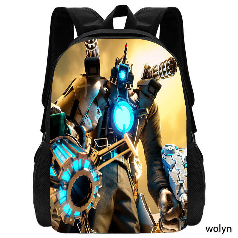 Iskolai hátizsák koponya mintával, uniszex, lélegző, ultra könnyű, bővíthető, tehercsökkentő, Oxford anyag.