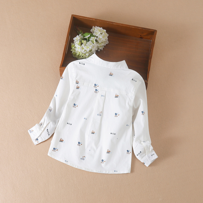 Laste särk, Korea stiilis, karikatuurtrükk, 100% puuvill, pikkade varrukatega