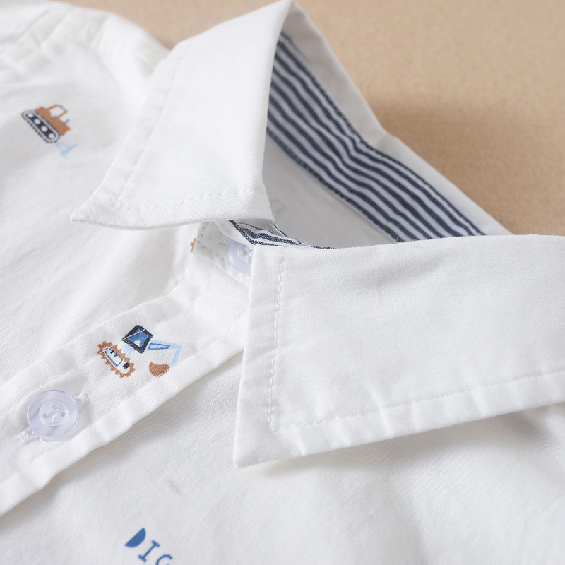 Laste särk, Korea stiilis, karikatuurtrükk, 100% puuvill, pikkade varrukatega