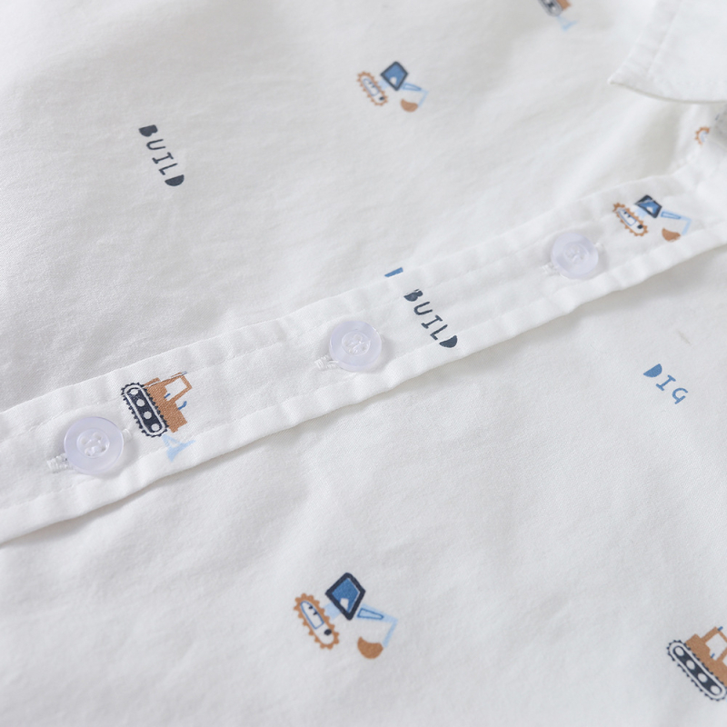 Laste särk, Korea stiilis, karikatuurtrükk, 100% puuvill, pikkade varrukatega