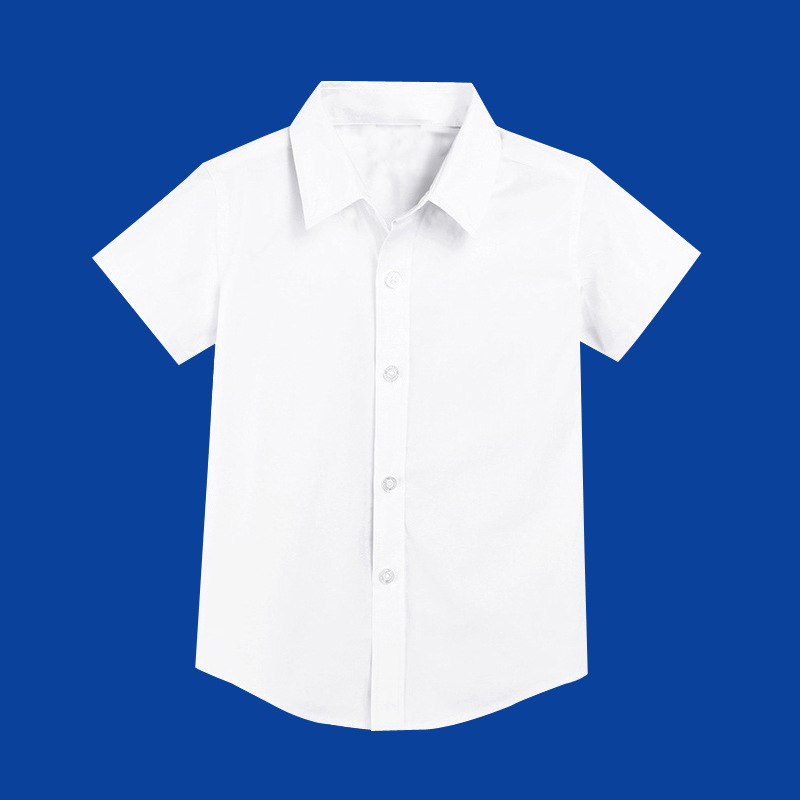 Παιδικό πουκάμισο από βαμβάκι, μακριά μανίκια, τετράγωνος γιακάς, μονόχρωμο, unisex, για παιδιά άνω των 8 ετών