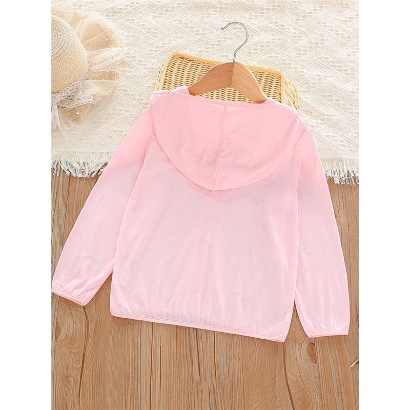 Meitenēm UV aizsardzības viegla garām piedurknēm ārējā jaka 7–12 gadiem, Modal maisījums (75,9% Modal, 19,2% Neilons, 4,9% Elastāns) – 2025 izlaidums