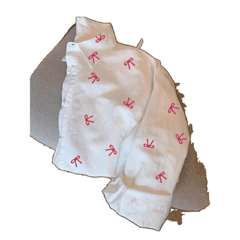 Риза – Norns Girl, базов градски стил (Полиестерова тъкан • Дълги ръкави • Поло яка • Платка за копчета с катарами • Лято 2023)