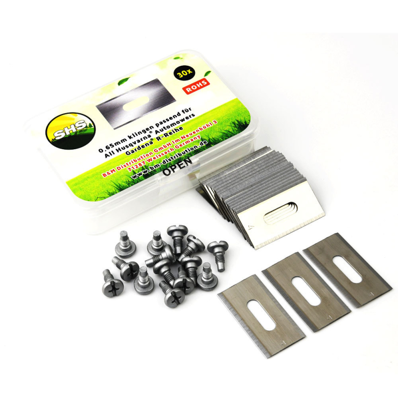 Set od 10 oštrica za kosilicu s U-oblikovanim otvorima, FRONTIER, za travnjak, nehrđajući čelik 420J2