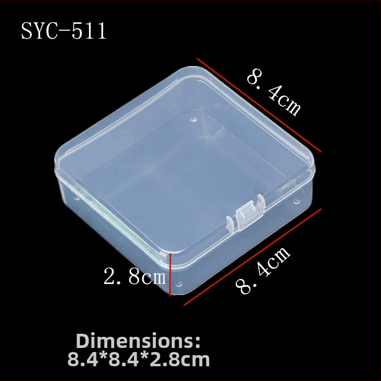 Kvadratinė skaidri PP plastiko dėžutė su dangteliu, skirta žaislams ir papuošalams