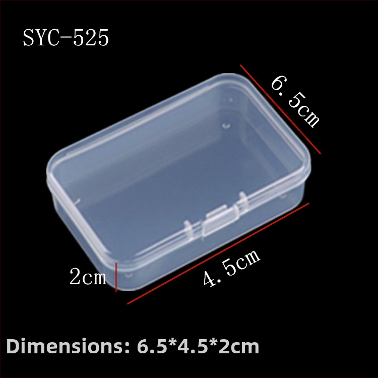 Kvadratinė skaidri PP plastiko dėžutė su dangteliu, skirta žaislams ir papuošalams