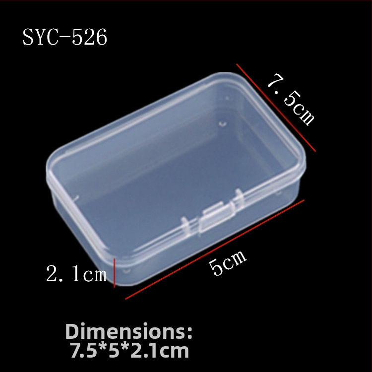 Kvadratinė skaidri PP plastiko dėžutė su dangteliu, skirta žaislams ir papuošalams