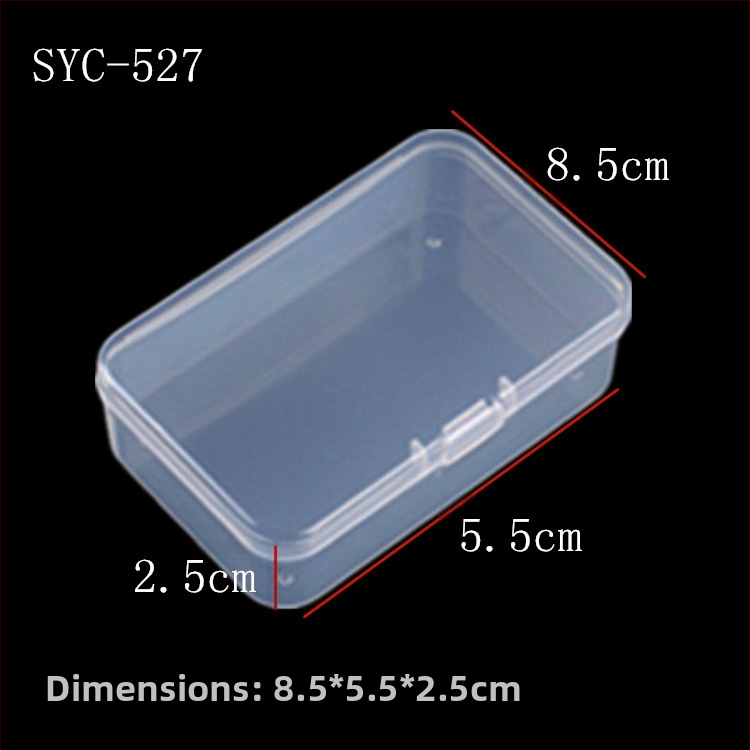 Kvadratinė skaidri PP plastiko dėžutė su dangteliu, skirta žaislams ir papuošalams