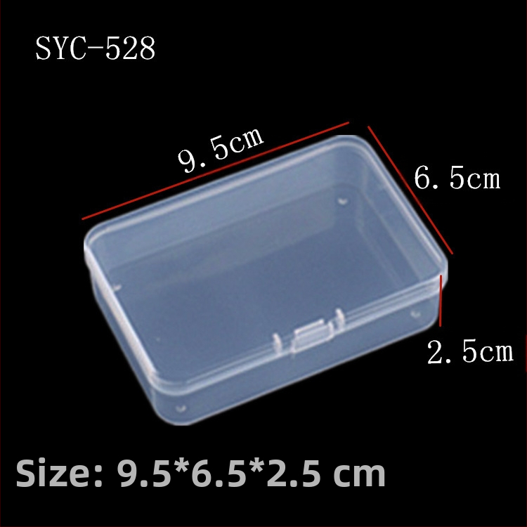 Kvadratinė skaidri PP plastiko dėžutė su dangteliu, skirta žaislams ir papuošalams