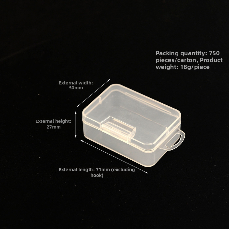 Kvadratinė skaidri PP plastiko dėžutė su dangteliu, skirta žaislams ir papuošalams