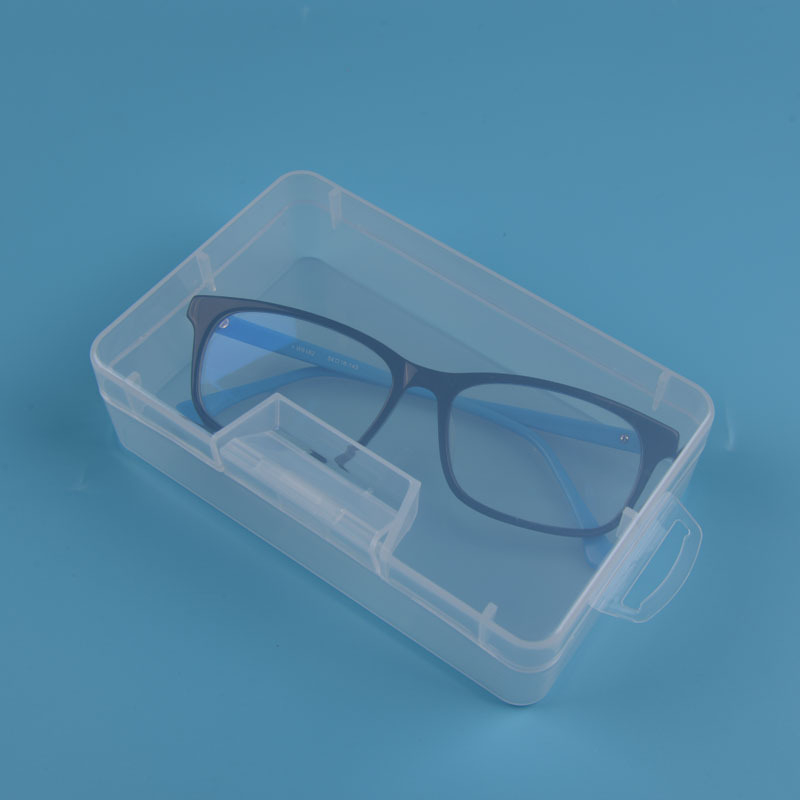 Kvadratinė skaidri PP plastiko dėžutė su dangteliu, skirta žaislams ir papuošalams