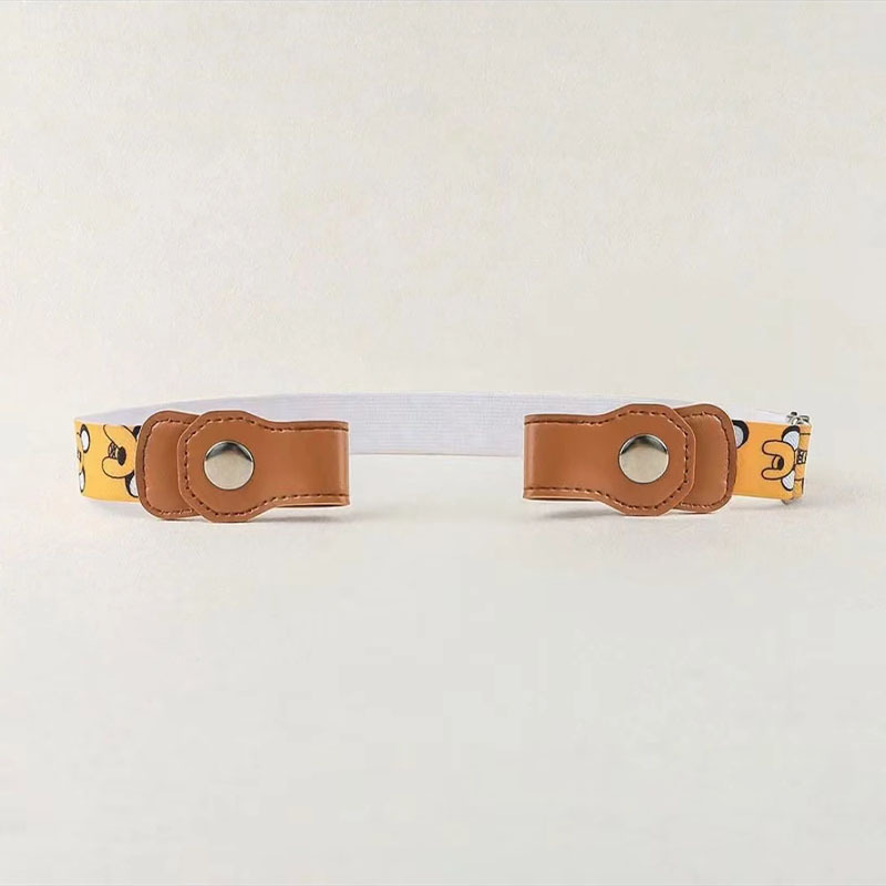 Gyerek nadrágtartó PU bőrből, ötvözet csattal, gombnyomásos zárás, szélesség 2–4 cm